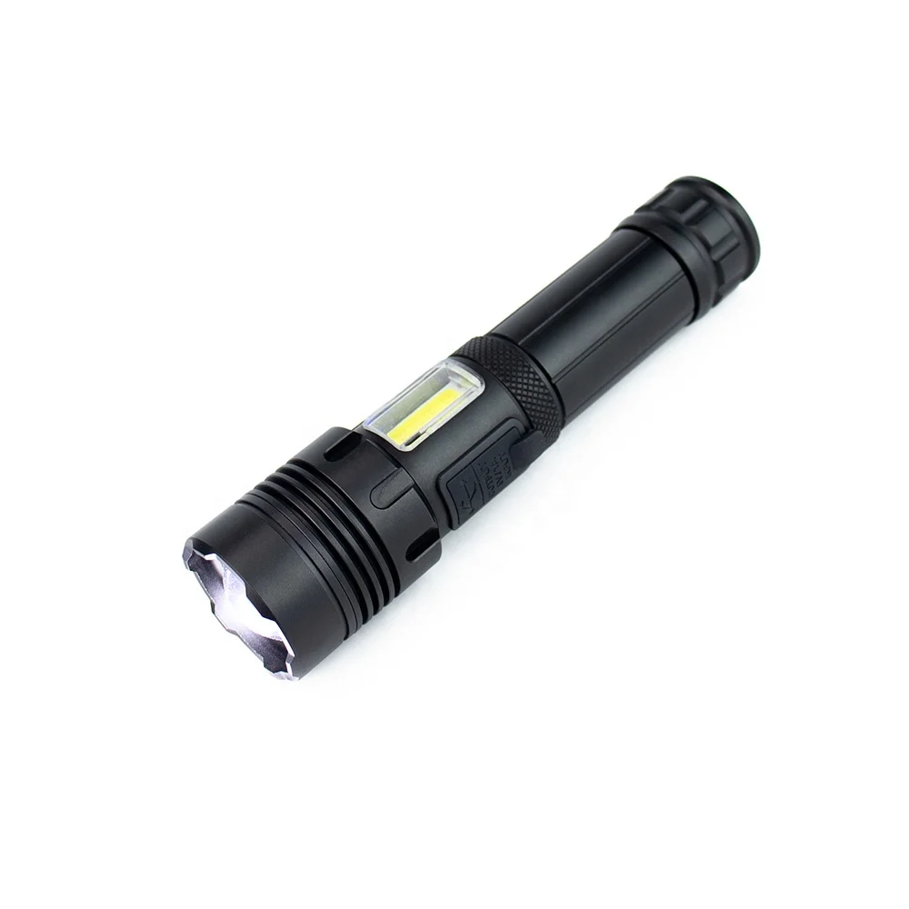 High power long range focus tactical torch warning light XHP70 1000lm USB IP54 multi-function LED flashlight