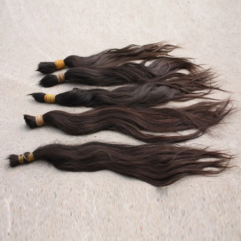 Russian human hair extensions unprocessed 100% virgin human hair bulk extension human braiding hair bulk no weft