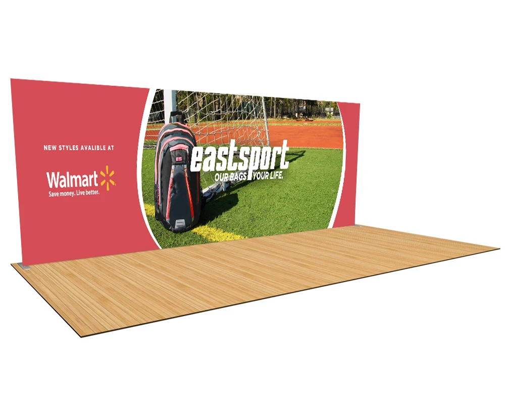 Aluminum Easy Up Promo Tension Fabric Display Trade Show Backdrop Booth Frame Straight Pop Up Displays