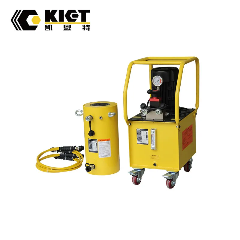 KIET Brand 100 Ton 300 mm Stroke Double Acting Heavy Duty Hydraulic Oil Jack