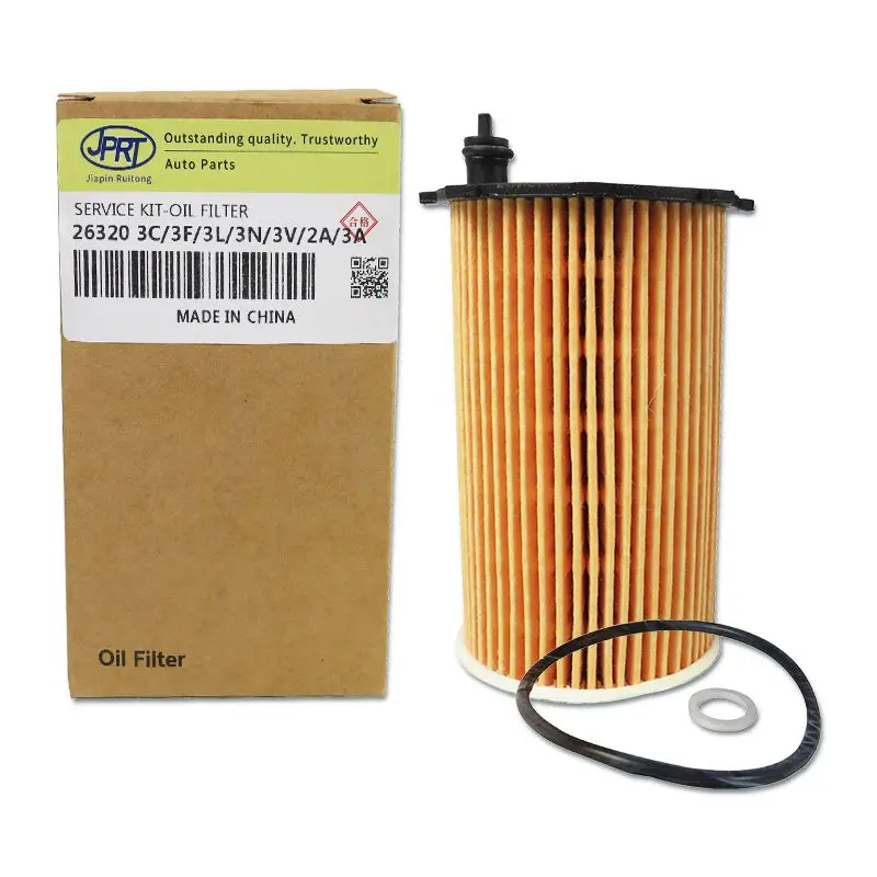 Hot Selling Cheap Paper Core Car Engine Oil Filter Suitable for Hyundai Kia OEM 26320-3CAA0 263203CAA0