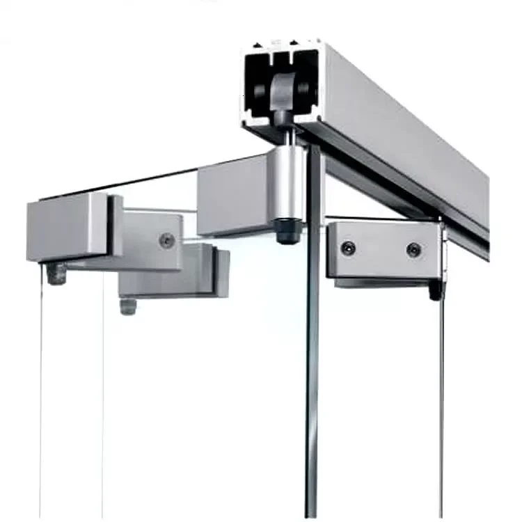 Stainless steel hardware sliding folding frameless glazing systems tempered glass interior bifold door