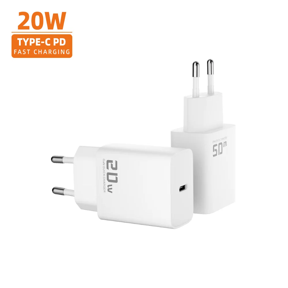 Vina EU Plug Adaptateur Secteur USB C 20W Fast Charger Type C For Chargeur iphone Original Chargeur 20W Phone Charger Oplader