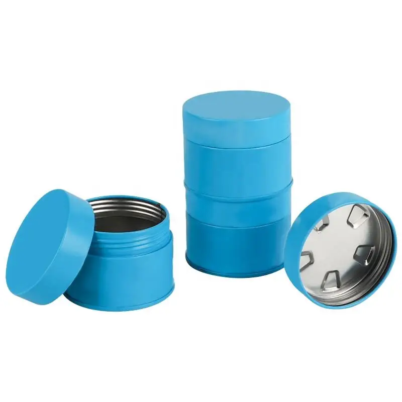 Customized Food Grade Round Child Resistant Tin Jars Box For Chocolate Gummies Metal Cans Sweets Packaging Cr Tin With Screw Lid
