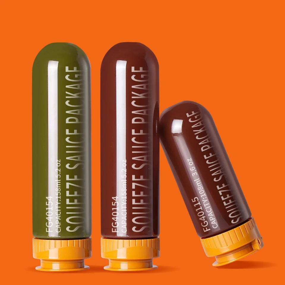 hot selling food grade plastic sauce squeeze bottles plastic squeeze sauce bottle packaging containers