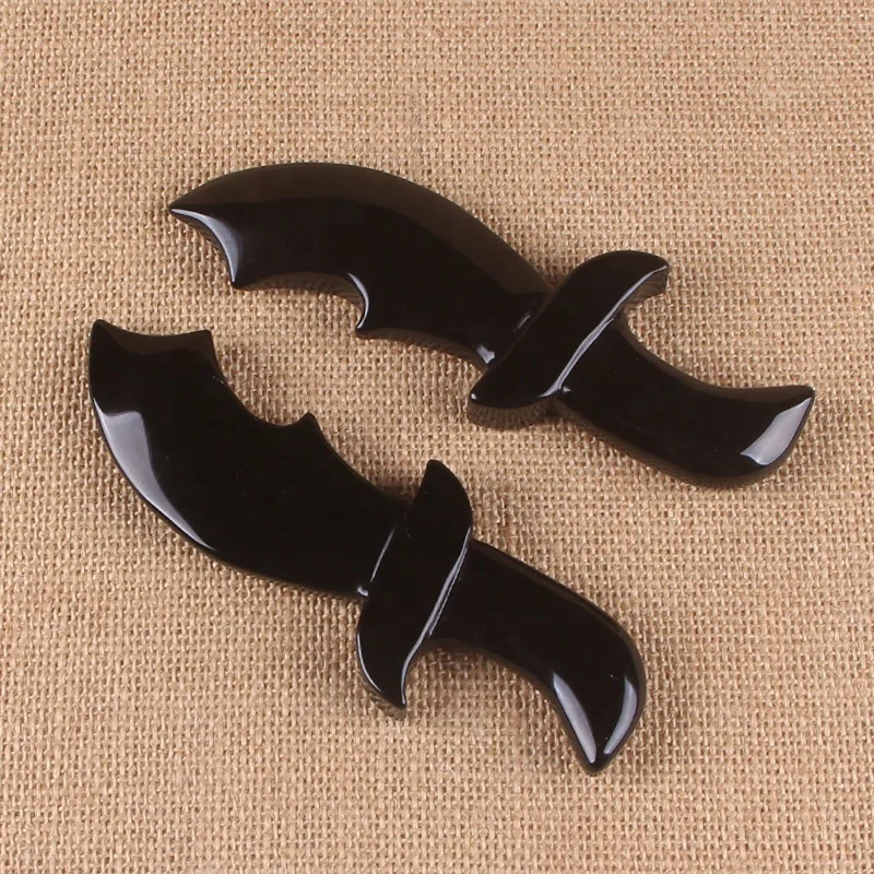 
Hot sale natural polished obsidian stones carving dagger for crystal healing stones 