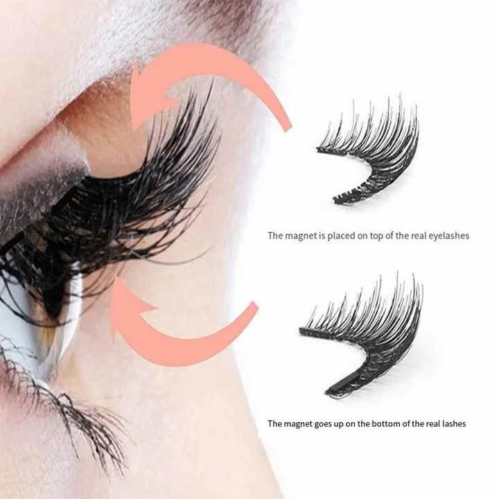 Magnetic Eyelashes New products Handmade No glue No eyeliner false eyelashes Soft magnet Quantum Magnetic Eyelash set