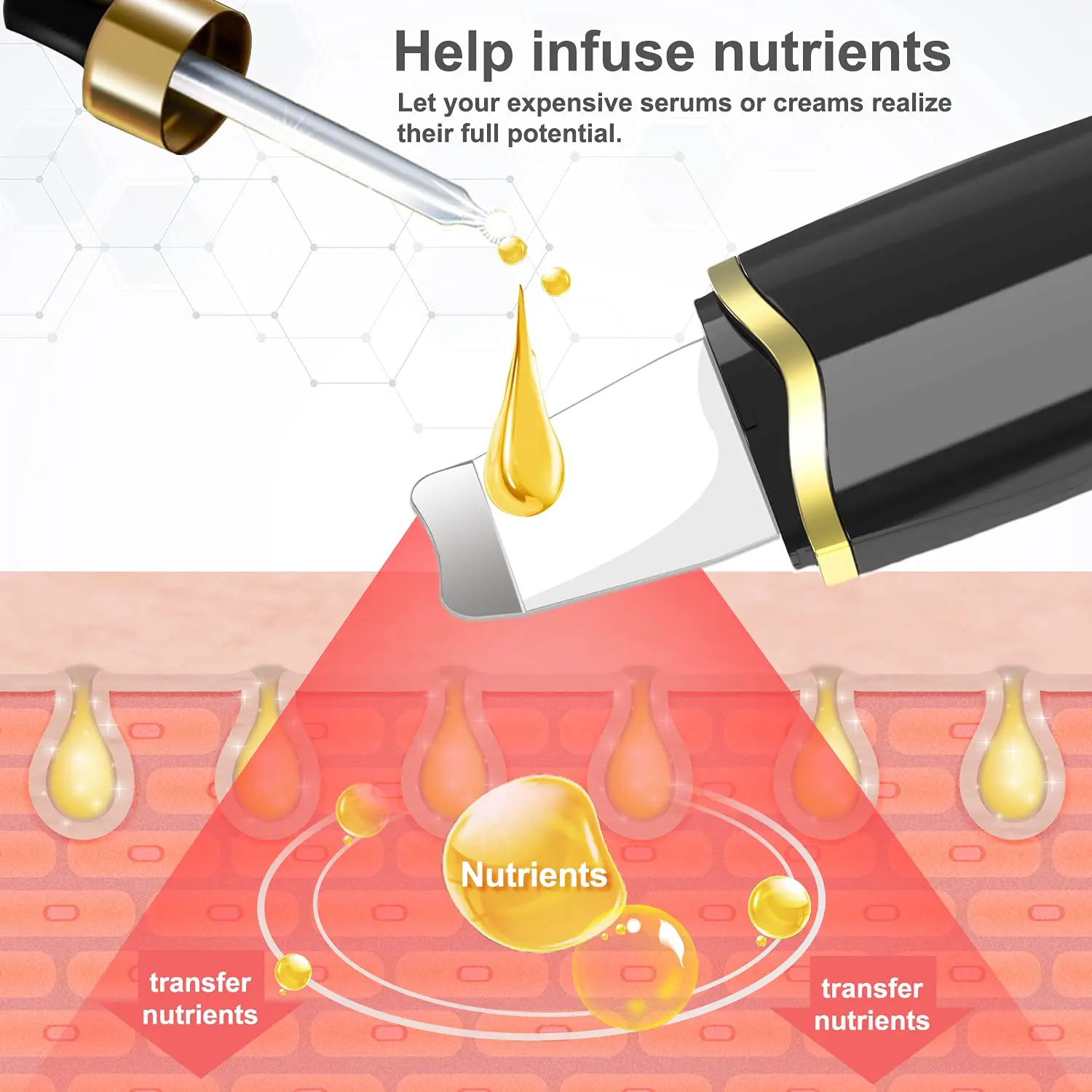 Portable Electric Facial Dead Skin Peeling Machine Professional Sonic Face Cleaning Spatula Ultrasonic Skin Scrubber