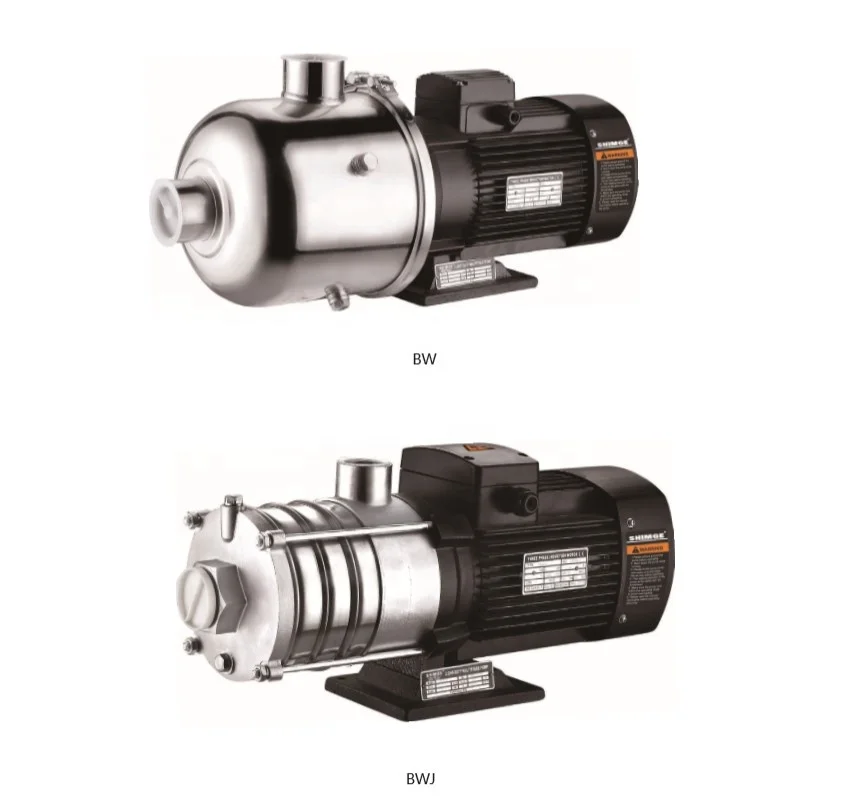 BW, BWJ stainless steel horizontal multistage centrifugal pumps for/ booster pump for 500lph ro system