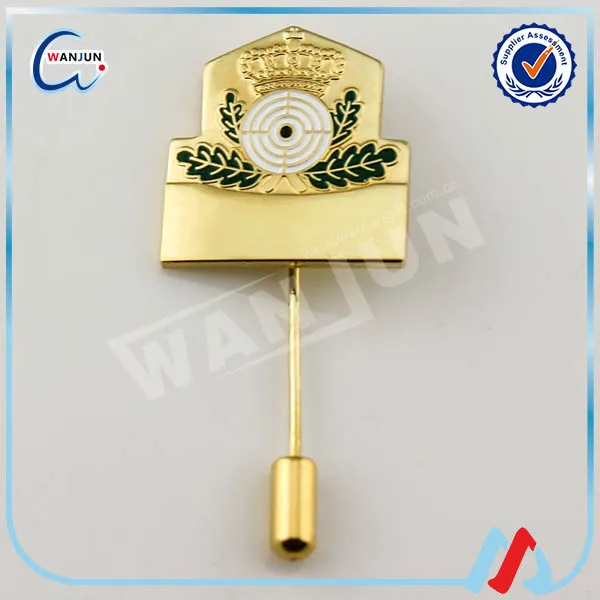 Manufacturer Direct Sale custom long decorative push brooch needle badge lapel pin