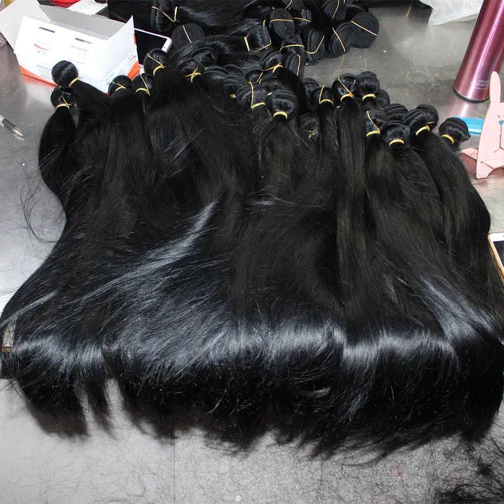 High Quality Natural Virgin Brazilian Natural Black Hair Weaves, 100% Virgin Artificial Hair Extension Human Hair