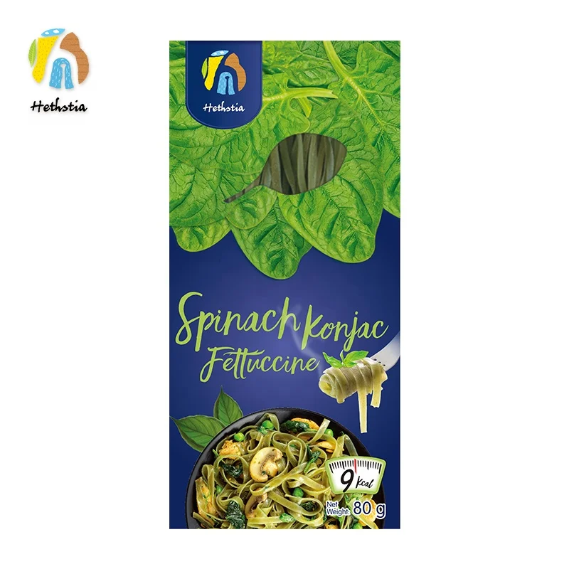 Сладкий сладкий шпинат shirataki konjac с низким содержанием Карба вкусная здоровая еда