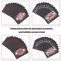 Waterproof Black Playing Cards Plastic Cards Collection Black Diamond Poker Cards