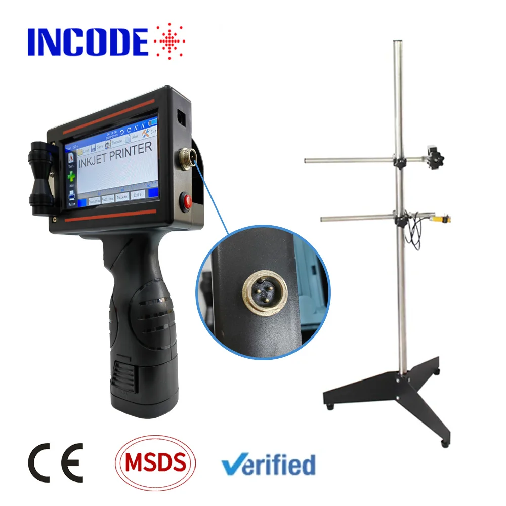 INCODE Hot Arrivals Handheld Portable Mini Smart Ink Jet Inject Gun Machine Hand Held Inkjet Printer For Bottles Metal Plastic