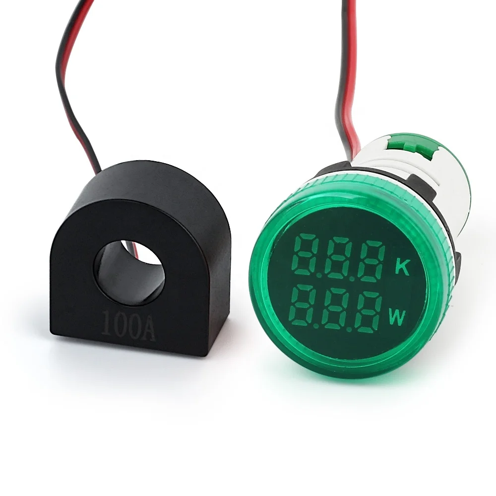 NIN big green digital tube signal light lamp indicator power meter