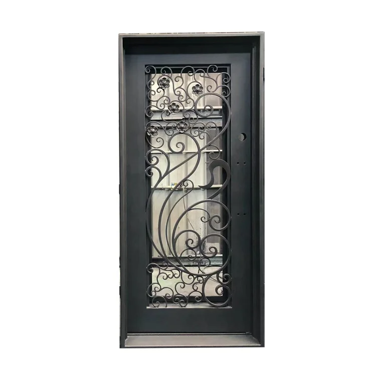 Doors With Side Piece Single Entry Wrought Wholesale Double Doors. 1 Square Meter Forged Skin Xiamen Mahogany Pdf for Iron Door