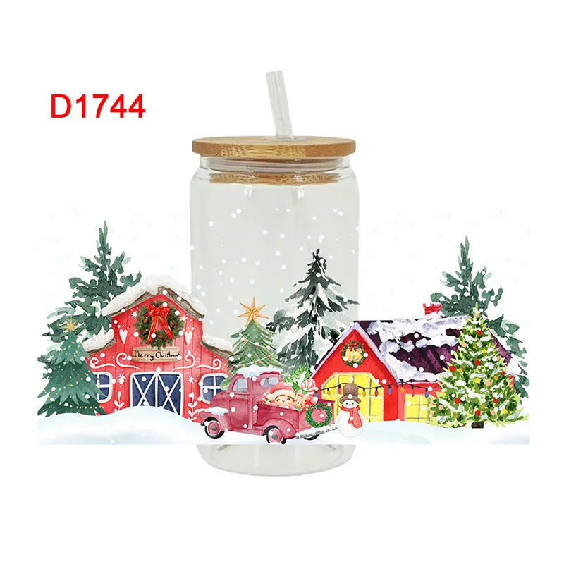 Wholesale Custom Uv Dtf Cup Wrap Transfer Print For 16 Oz  Sticker For Cups Glass Tumble