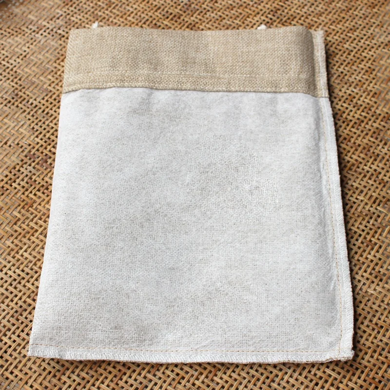Cheap best quality custom logo printed natural burlap linen drawstring sack recycle jute cloth bags