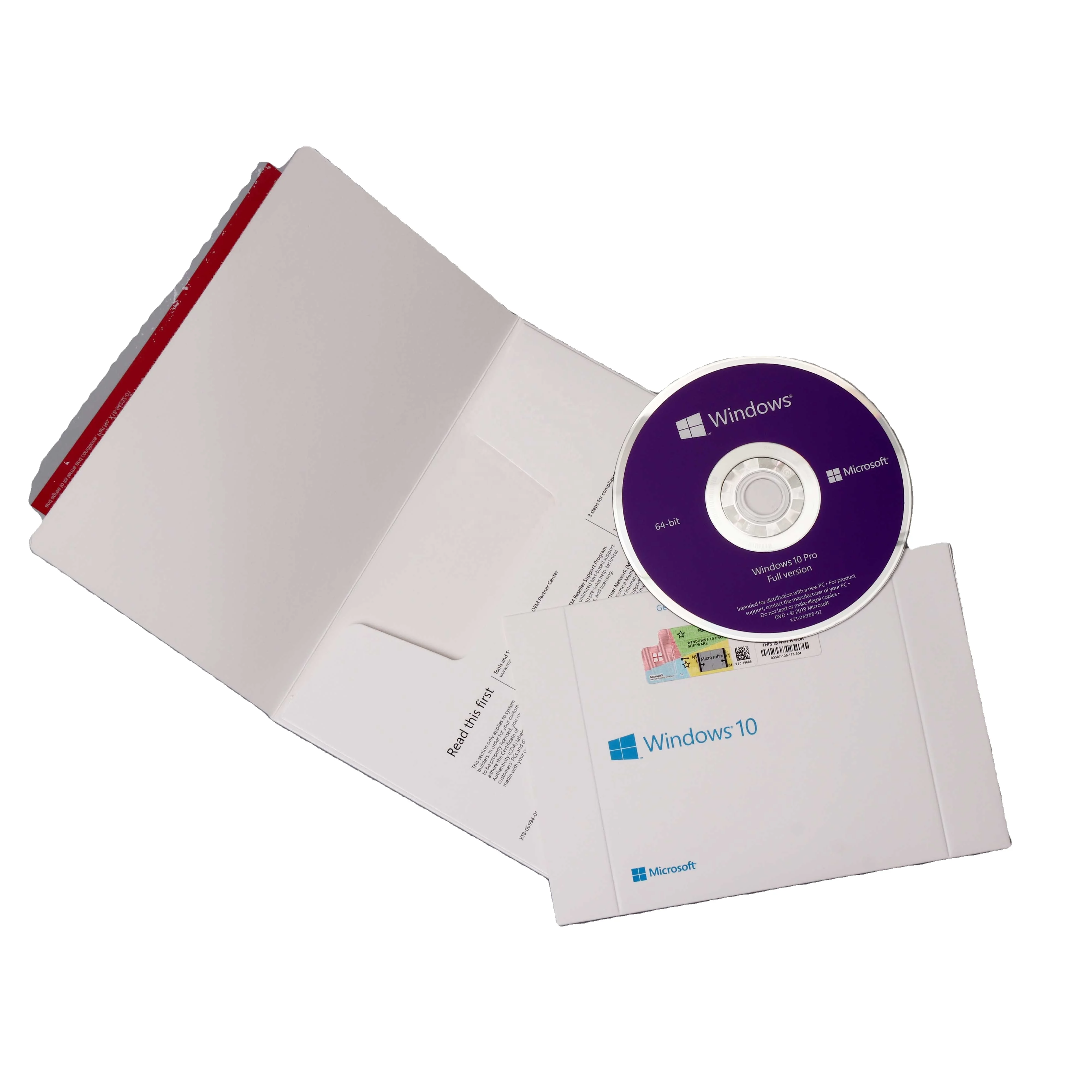  Б/у по всему миру multi-язык Microsoft Windows 10 Pro DVD сумка для компьютера программное обеспечение Oem microsoft ключа Win