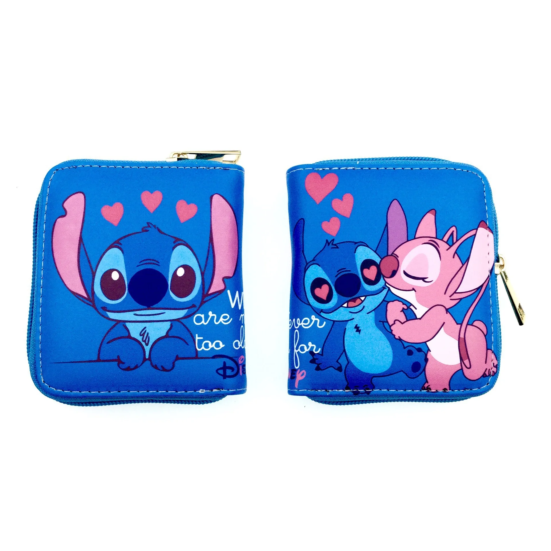 Portable Wallet Custom High Quality PU Leather Cute Cartoon Stitch Monster Coin Purse Promotional Gift Zipper Storage Bag Wallet