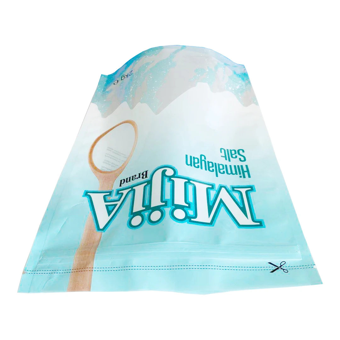 
Chinese Factory Customized Printed Zipper Stand Up Pouch Mylar Bags 2KG Sea Salt Packing Ziplock Bags 