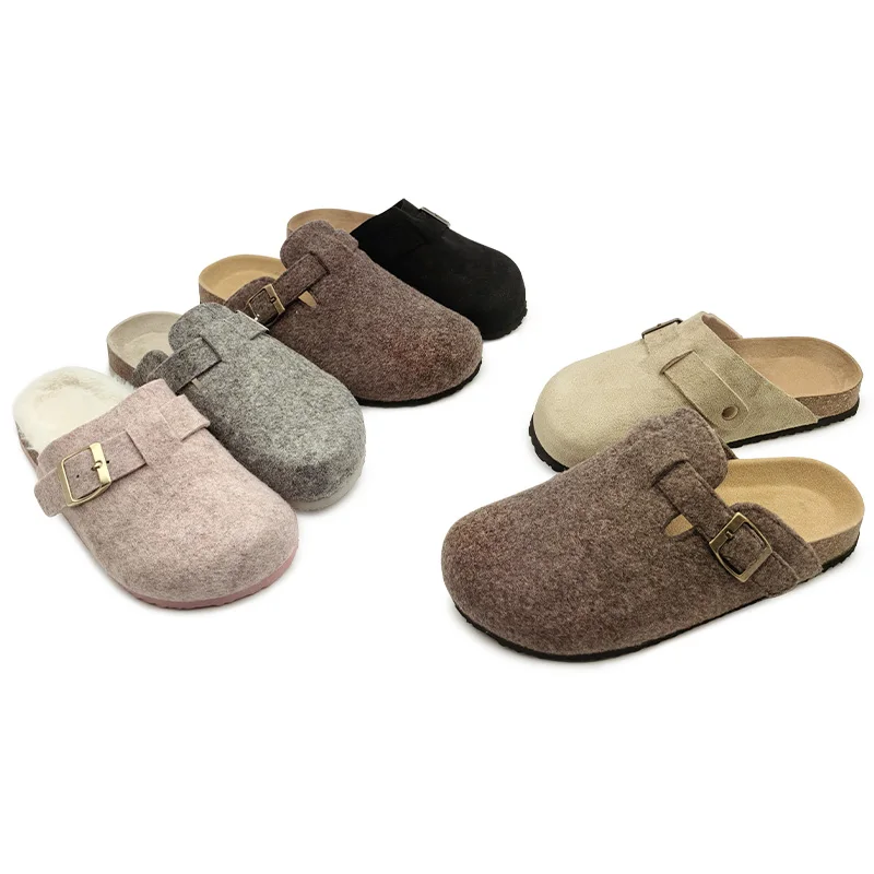 Hot selling Many Color Choices Custom Cork slippers for women 2024 Fashion outdoor indoor closed toe slides slippers