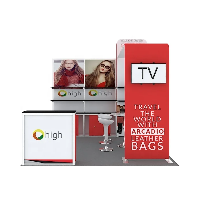 10x10 футов выставочный портативный фон стенд выставочная модульная Торговая выставка натяжение ткань Экспо BTTFB3053 CN;JIA