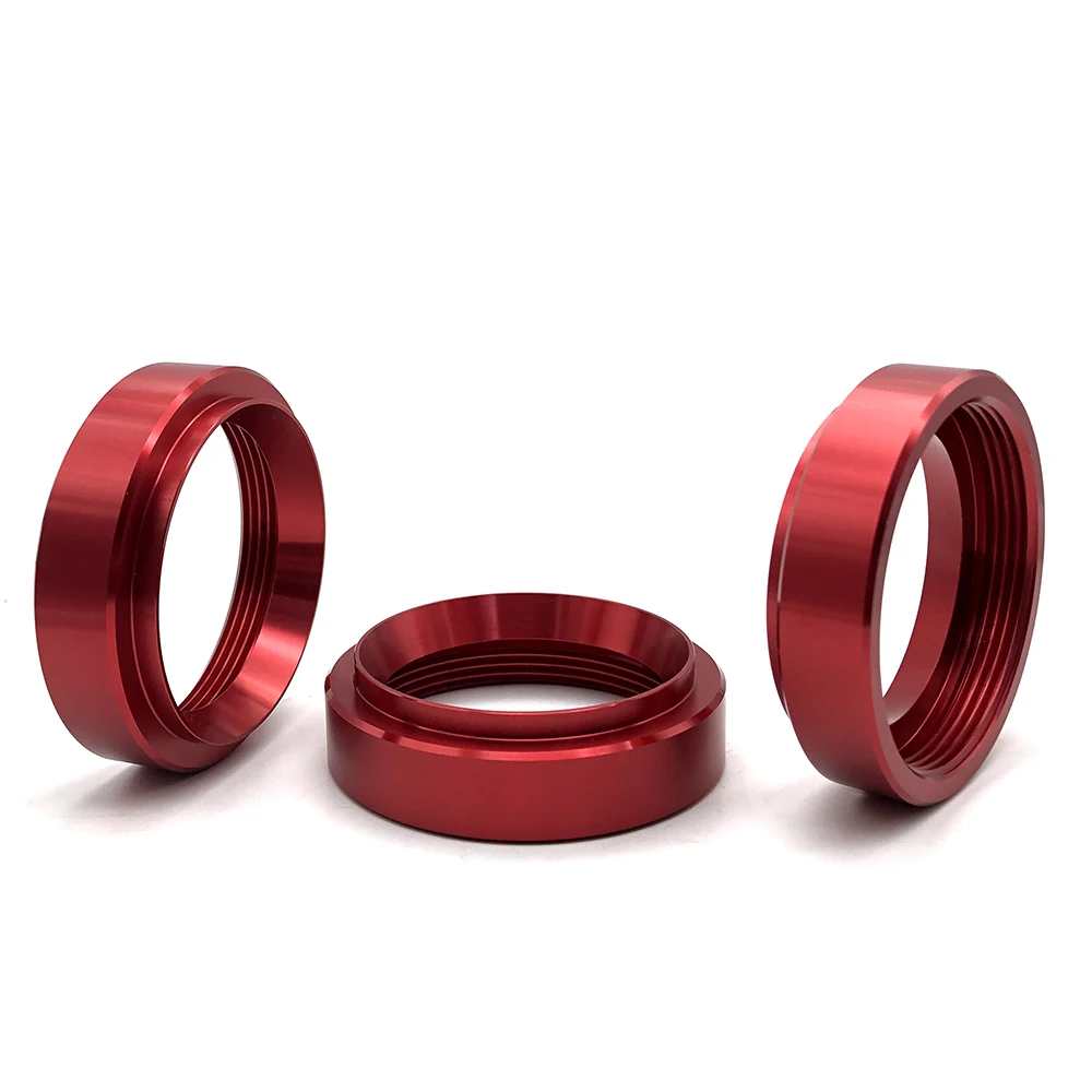 Customized M3 M4 M6 M8 M10 M12 colourful flat Aluminum threaded round nuts