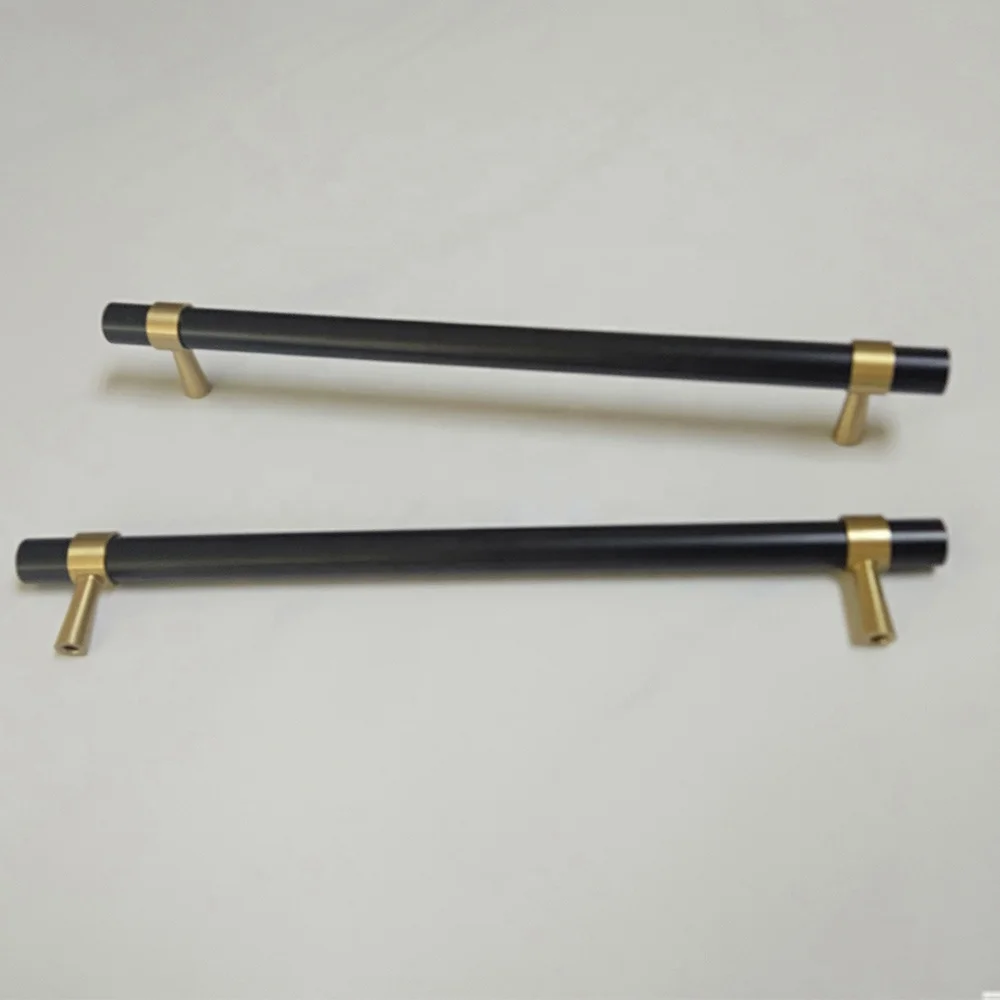 furniture handles Black T bar handle for kitchen cabinet door wardrobe
