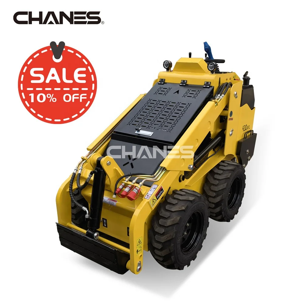 Special offer! Chanes mini skid steer diesel power wheel loader with joysticks counterweight on big promotion up to 50% off!