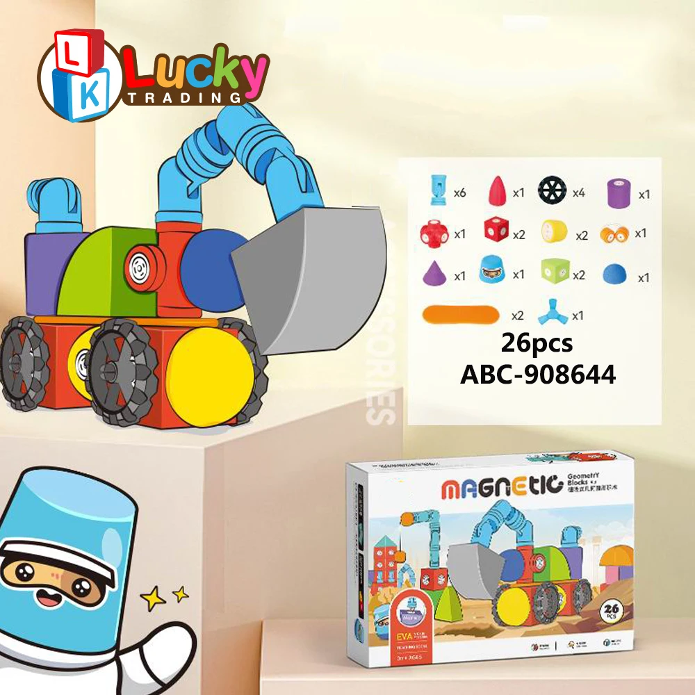 Magnetic Eva Foam Building Blocks Kids DIY Puzzle 3D Magnetic Bricks Toy Building Blocks Magnet Toy for Sale