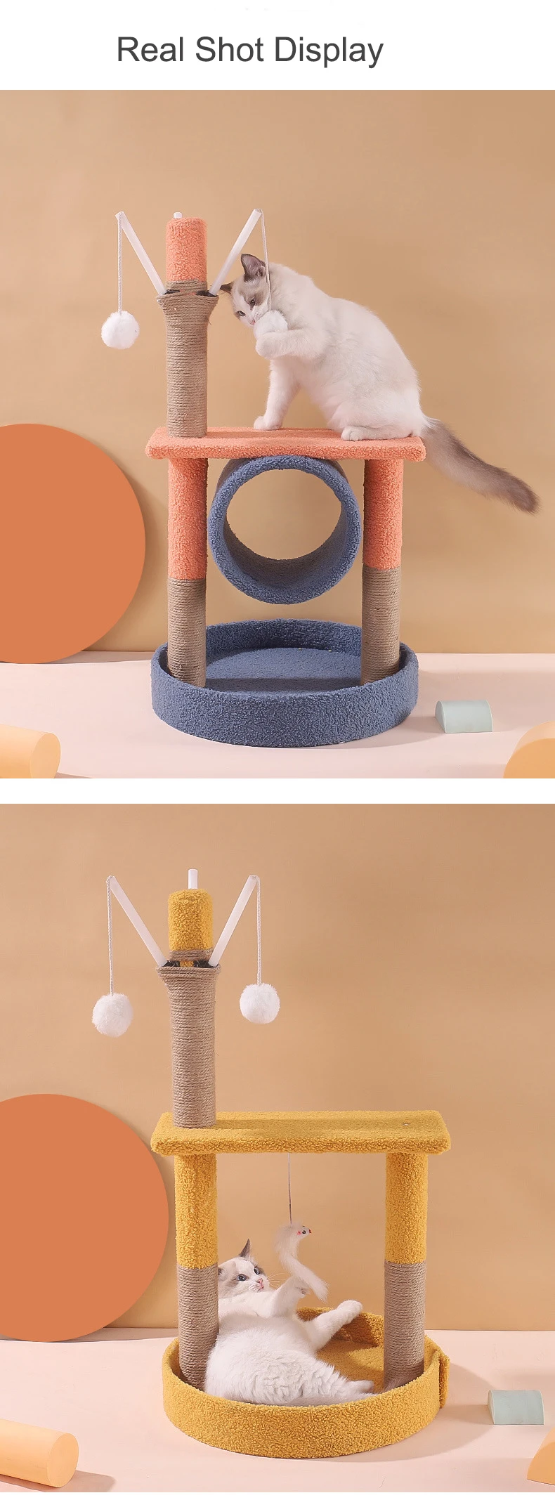 UT-1 2023 Hot sale multi-level large flower cat tree modern luxury toy bed cat tree tower