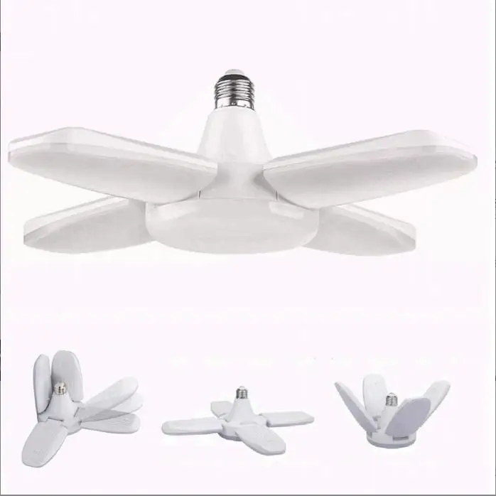 Smart Music Light Bedroom Household Lighting 4 Leaves  Light RGB LED Bulb Foldable Romantic Bulb Speaker for Party