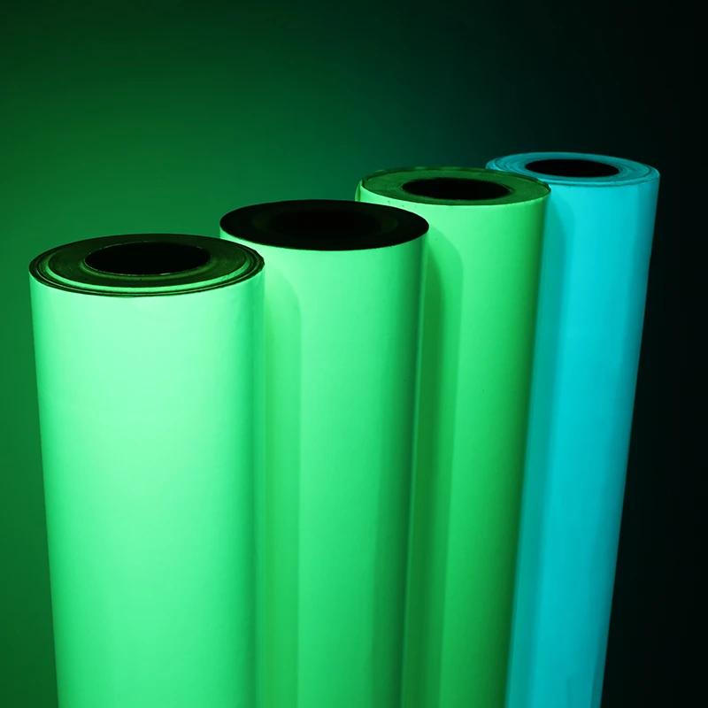 Lianxing Digital Eco Solvent Printing Photoluminescent Reflective Film Exit Sign Stickers Glow in the Dark Vinyl