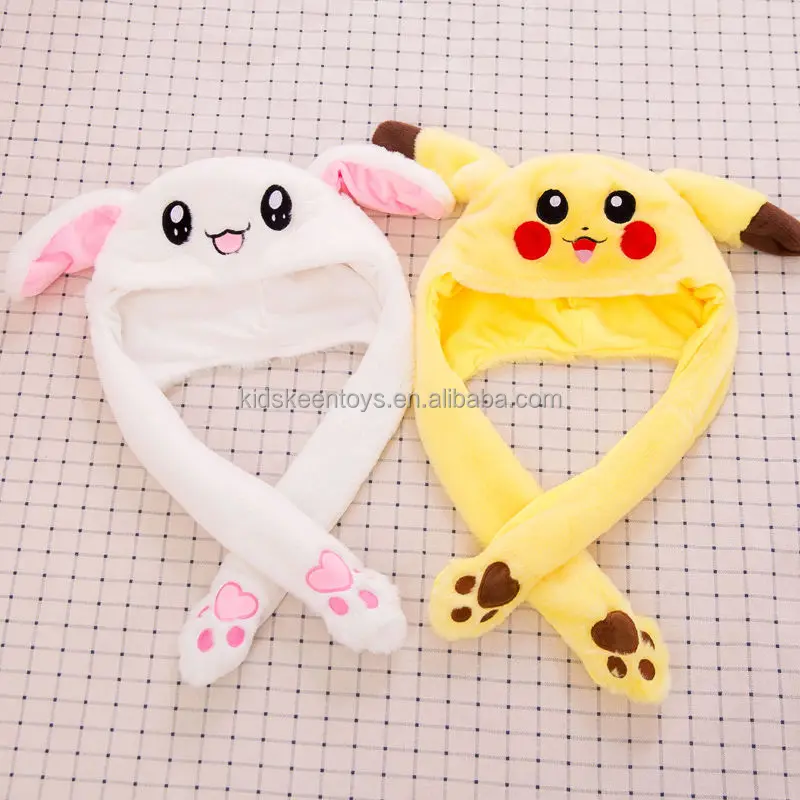 Bunny hat plush toys  lovely soft rabbit stuffed animals can be customized funny hats