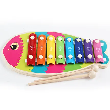 Popular Baby wooden toys musical 2022 Factory OEM Wooden animals music Piano Toy