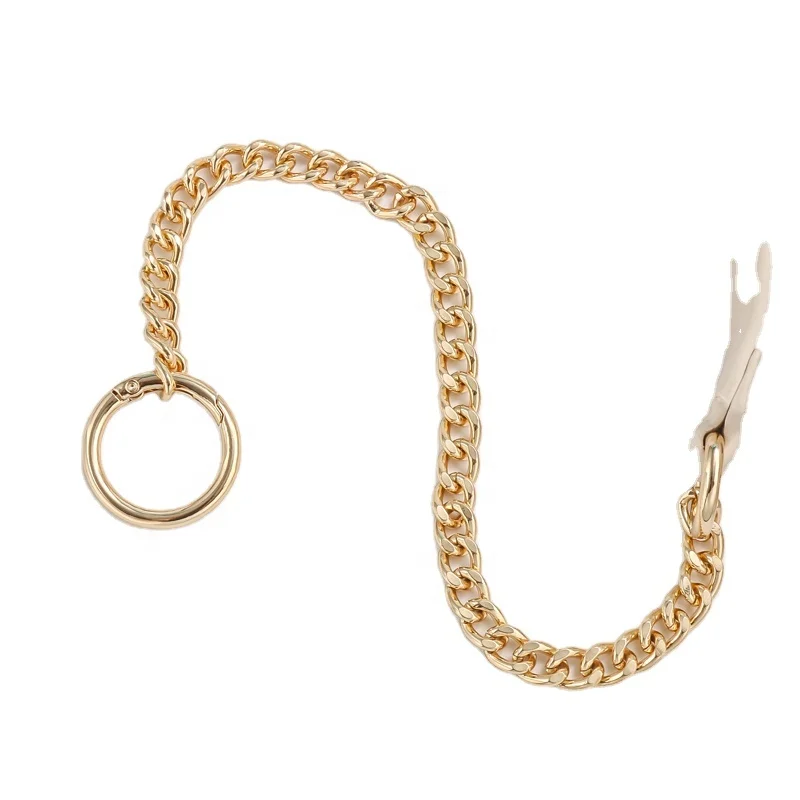 Wholesale gold plated metal chain bag handle making purse long chain metal phone chains