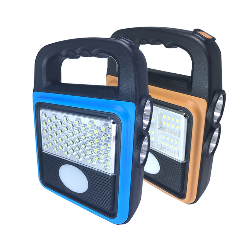 Outdoor LED multi-functional solar projection lamp USB Rechargeable strong light Hand lamp COB portable camping flashlight