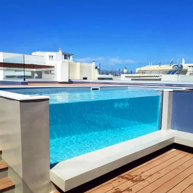 manufacturers customs swimming pool designs large acrylic uv coating glass swimming pool acrylic