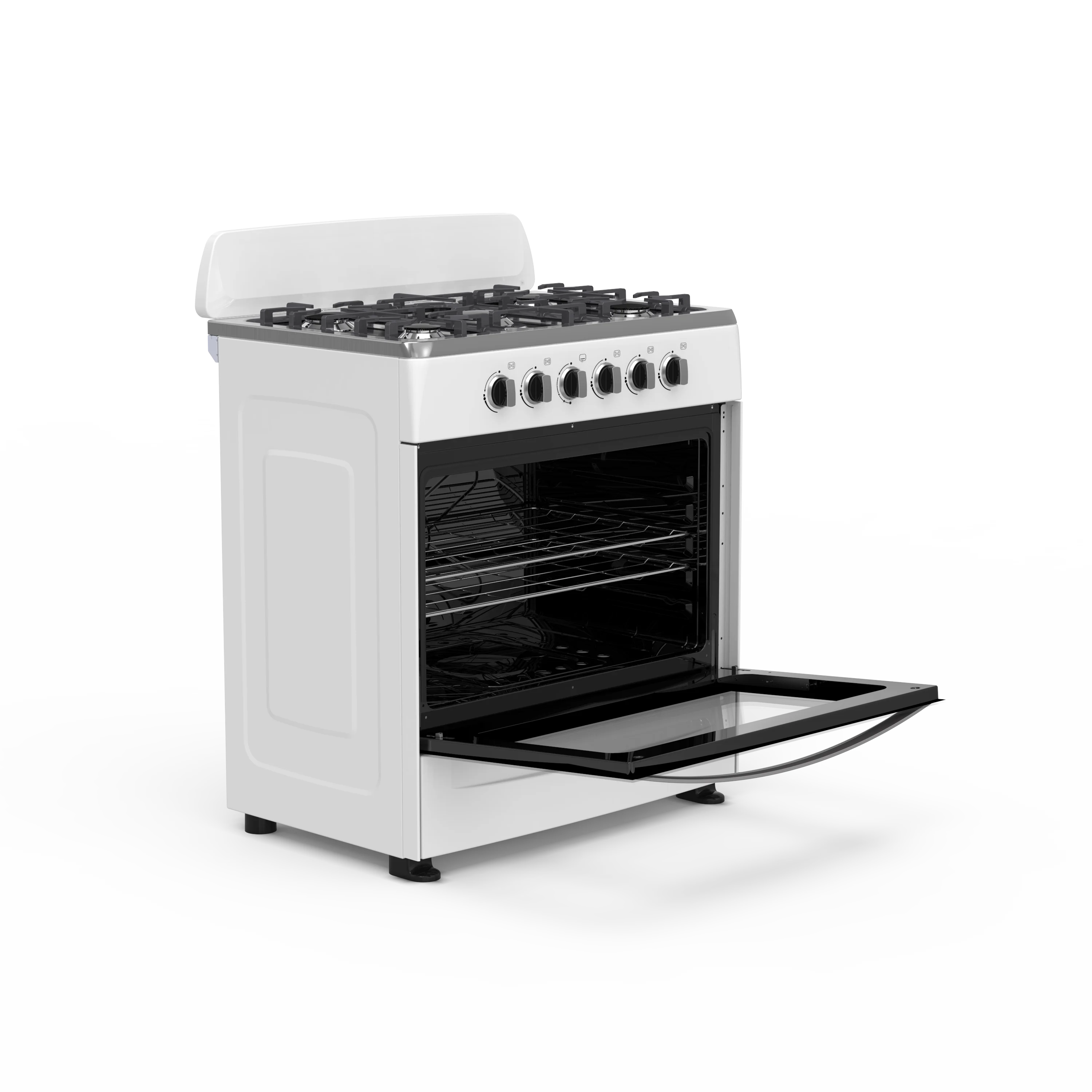 OEM/ODM freestanding 5 burner gas oven with grill