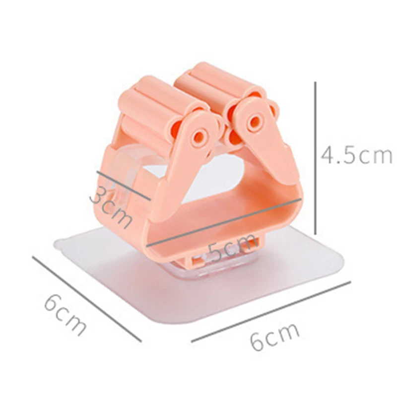 Powerful Wall Hanging Storage Multifunctional Detachable Bathroom Mop Holder with Punching Clamp Hook Kitchen Load-Bearing Rack