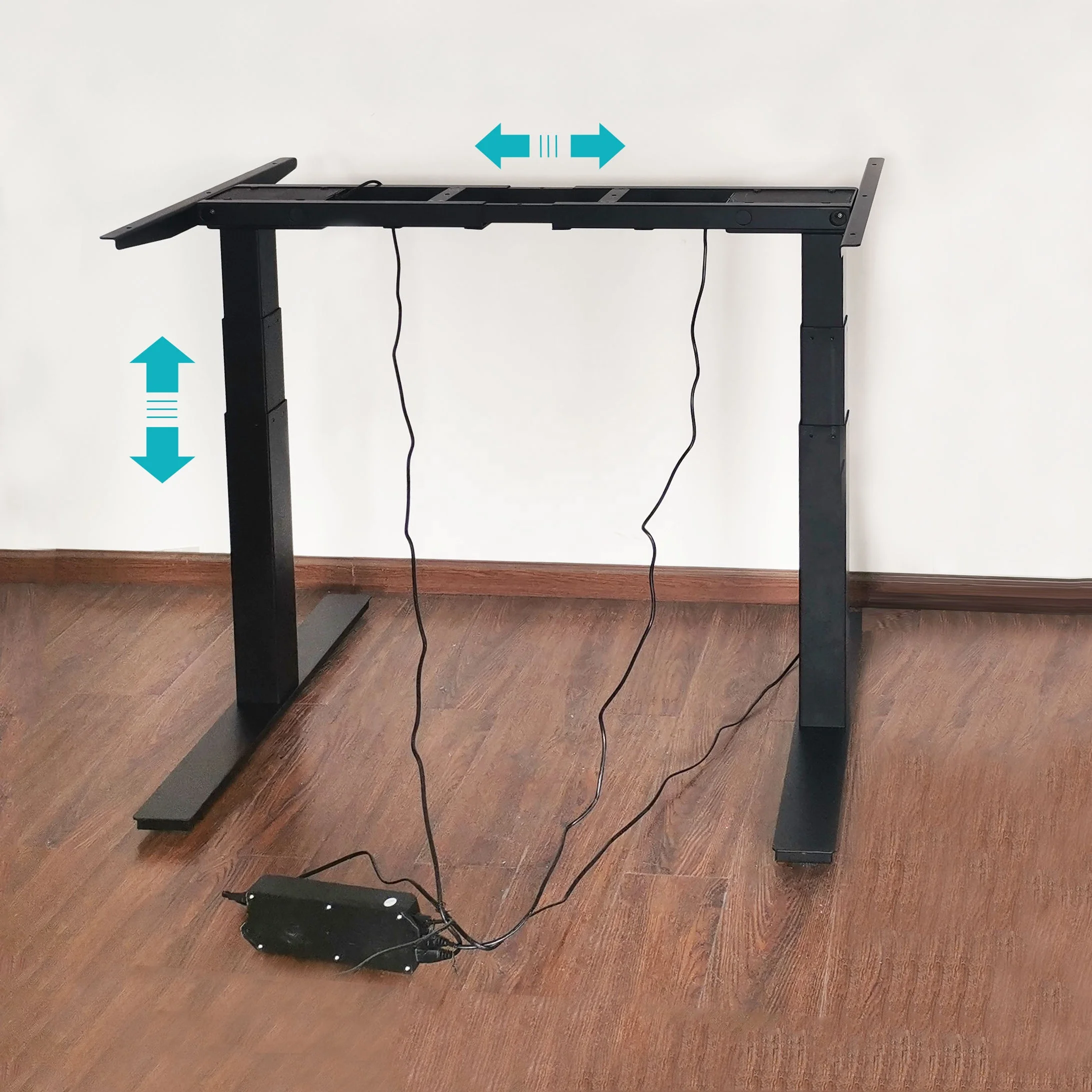 Company ergonomic modern office computer table sit stand desk dual motor standing desk electric height adjustable desk frame