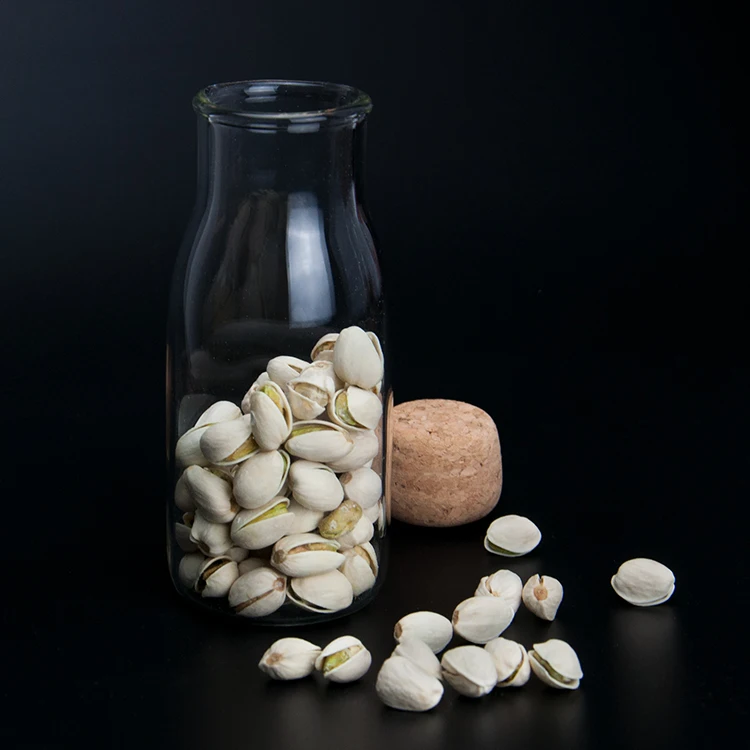 Multi capacity transparent airtight glass jars glass storage bottle cork food storage jars