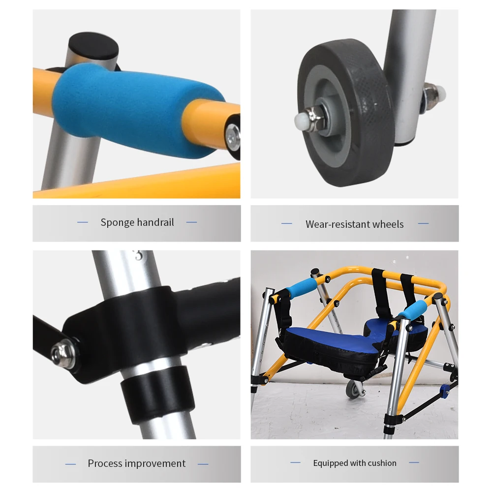 Pediatrics Rehabilitation Equipment Walking Aids Children Rollator Walker Wheelchair Rehabilitation Therapy Supplies