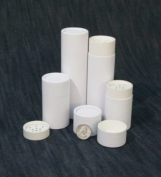 Custom Cardboard Containers Organic Dry Hair Shampoo Powder Packaging Paper Tube Jars With Sifter