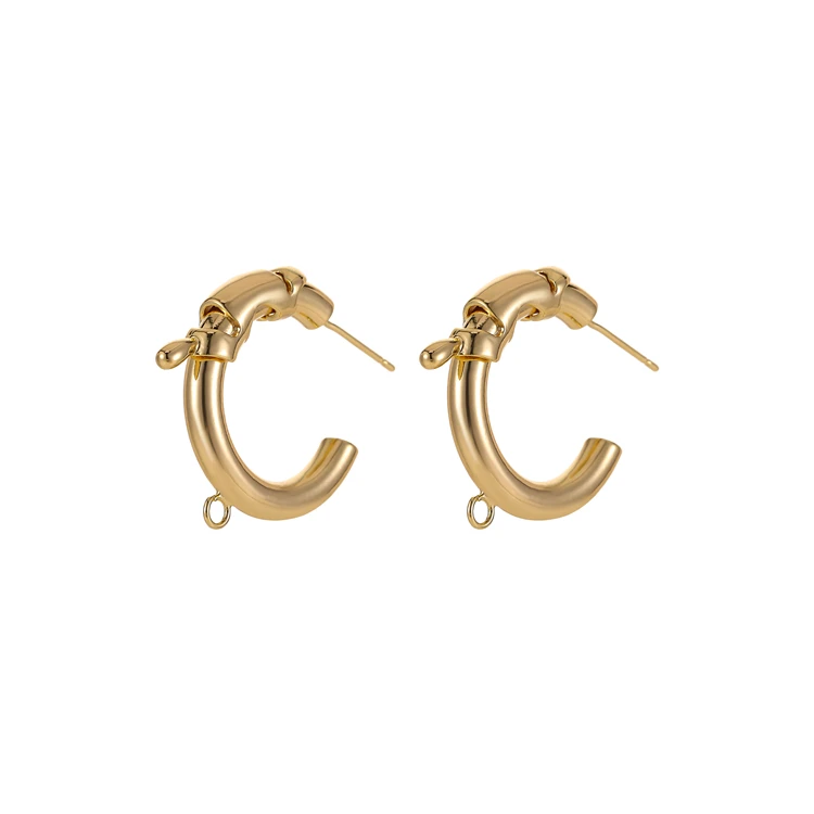 Hypoallergenic Brass Gold Plated Geometric Earrings Fashion Jewelry Accessories Wholesale