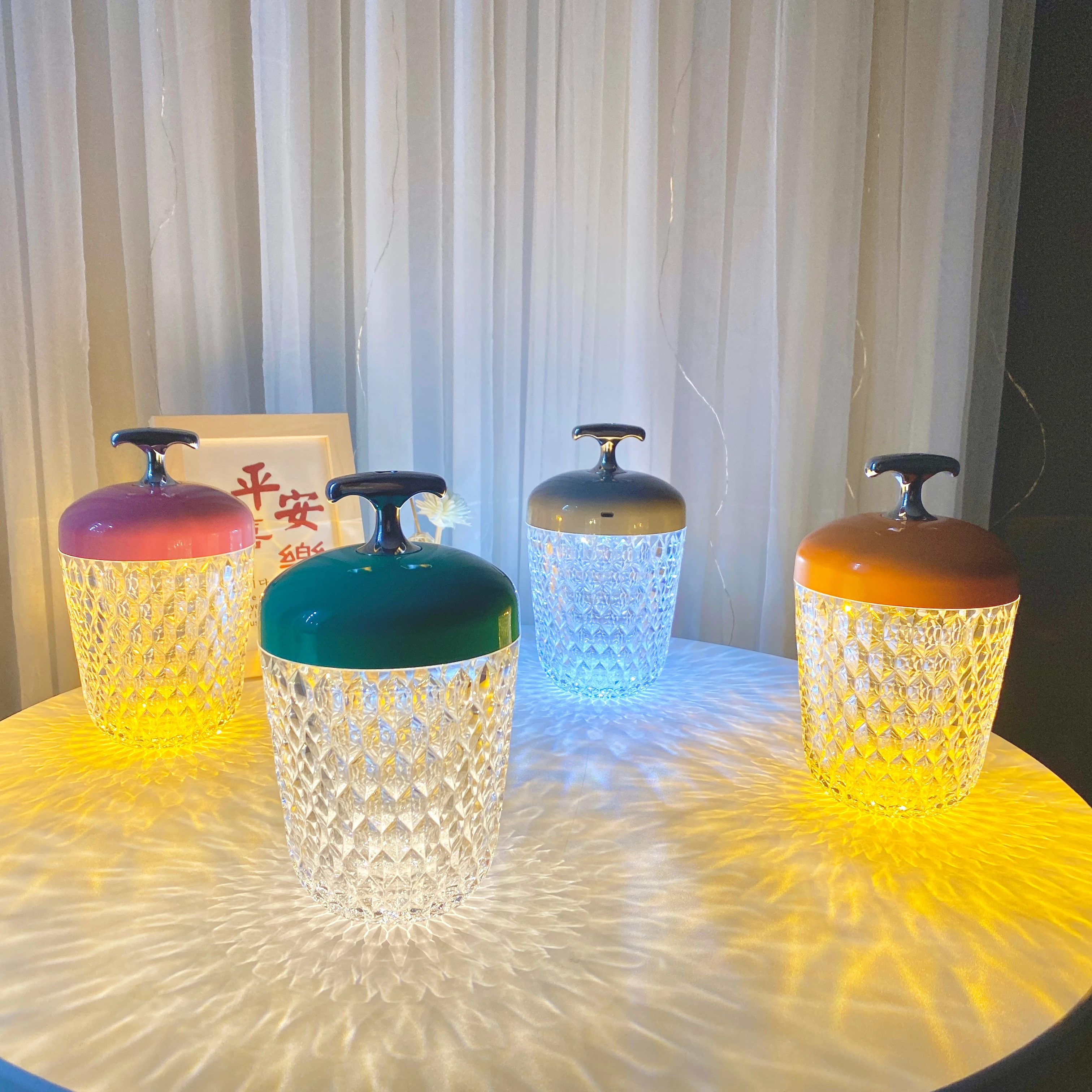 Modern Led Table Lamp Bedroom Atmosphere Color Changing Rgb Table Lamp With Storage