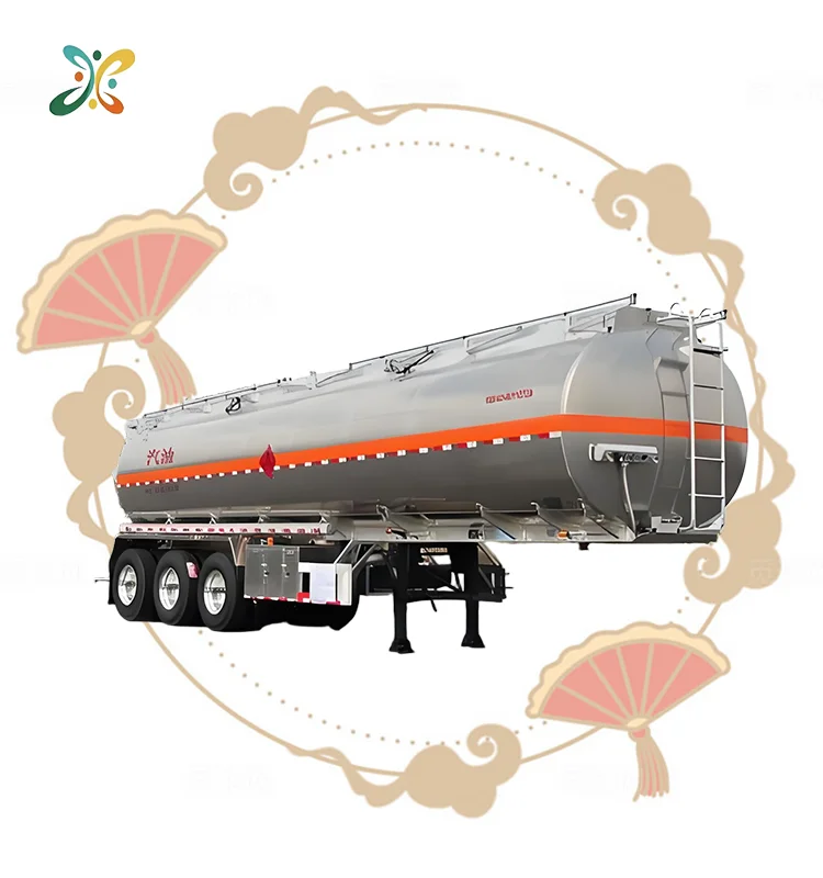 3Axle 45000Liters Aluminum Carbon Steel Water Oil Tank Truck Trailer Stainless Citerne Liquid Fuel Tanker Semi Trailer