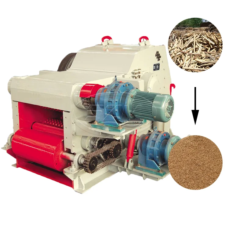 Сверхмощная барабанная дробилка для листьев из воловьей овчины, кормовой ремень для разбивания деревьев, Дровокол, дробилка