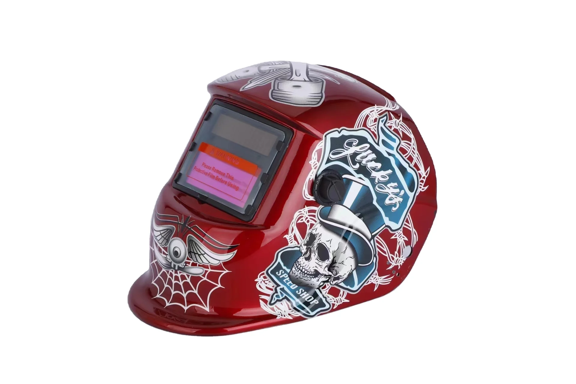 Decal headwear automatic dimming welding helmet can be customized argon arc welding cap strong light protection eyes